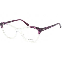 Guess Women's Eyeglasses - Full Rim Crystal and Violet Cat Eye Frame | GU2818 026