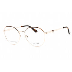 Guess Women's Eyeglasses - Full Rim Pale Gold Metal Round Shape Frame | GU2866 032