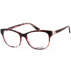 Guess Women's Eyeglasses - Full Rim Pink and Red Square Shaped Frame | GU2696 074