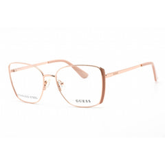 Guess Women's Eyeglasses - Full Rim Pink/Gold Metal Rectangular Frame | GU2903 074