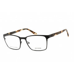 Guess Women's Eyeglasses - Full Rim Rectangular Matte Black Metal Frame | GU50019 002