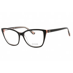 Guess Women's Eyeglasses - Full Rim Shiny Black Plastic Cat Eye Frame | GU2884 001
