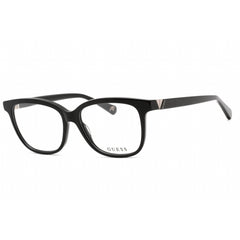 Guess Women's Eyeglasses - Full Rim Shiny Black Plastic Rectangular Frame | GU5220 001