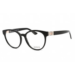 Guess Women's Eyeglasses - Full Rim Shiny Black Plastic Round Shaped | GU2909 001