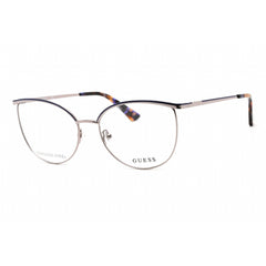 Guess Women's Eyeglasses - Full Rim Shiny Gunmetal Metal Cat Eye Frame | GU2879 008