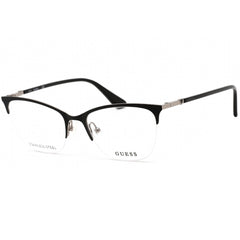 Guess Women's Eyeglasses - Half Rim Matte Black Cat Eye Shape Metal Frame | GU2787 002