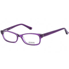Guess Women's Eyeglasses - Shiny Violet Rectangular Shape Plastic Frame | GU2517 081