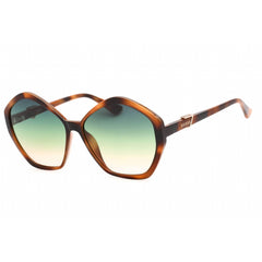 Guess Women's Sunglasses - Blonde Havana Plastic Geometric Shape Frame | GU7813 53P