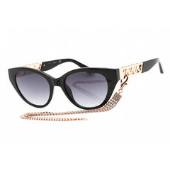 Guess Women's Sunglasses - Full Rim Shiny Black Plastic Cat Eye Shape | GU7690 01B