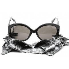 Guess Women's Sunglasses - Full Rim Shiny Black Plastic Round Shape Frame | GU7917 01A
