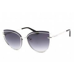 Guess Women's Sunglasses - Full Rim Shiny Light Nickeltin Metal Cat Eye | GU7617 10B