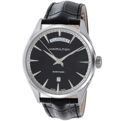 Hamilton Men's Watch - Jazzmaster Automatic Day Date Display Black Strap | H42565731