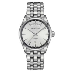 Hamilton Men's Watch - Jazzmaster Silver and Black Dial Steel Bracelet | H42565151
