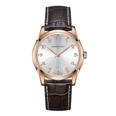 Hamilton Men's Watch - Jazzmaster Thinline Silver Dial Calf Leather Strap | H38541513