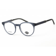 Harley Davidson Men's Eyeglasses - Clear Demo Lens Matte Blue Round | HD9005 091