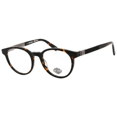 Harley Davidson Men's Eyeglasses - Clear Lens Dark Havana Round Frame | HD9015 052
