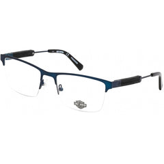 Harley Davidson Men's Eyeglasses - Clear Lens Matte Blue Metal Frame | HD9013 091