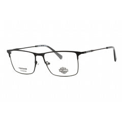 Harley Davidson Men's Eyeglasses - Matte Black Metal Rectangular Frame | HD9018 002
