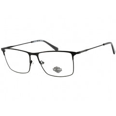 Harley Davidson Men's Eyeglasses - Matte Black Rectangular Metal Frame | HD9018 002