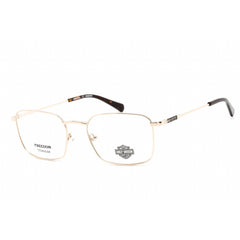 Harley Davidson Unisex Eyeglasses - Full Rim Rectangular Pale Gold Frame | HD9021 032