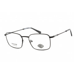 Harley Davidson Unisex Eyeglasses - Rectangular Matte Black Metal Frame | HD9021 002