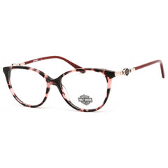 Harley Davidson Women's Eyeglasses - Bordeaux/Pink Cat Eye Plastic Frame | HD0562 071