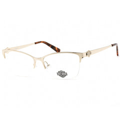 Harley Davidson Women's Eyeglasses - Clear Demo Lens Pale Gold Frame | HD0556 032