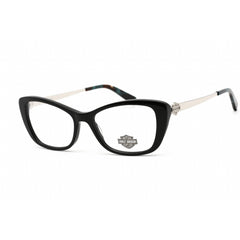 Harley Davidson Women's Eyeglasses - Clear Demo Lens Shiny Black Frame | HD0557 001