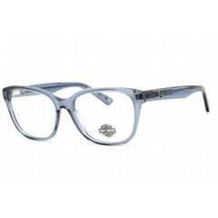 Harley Davidson Women's Eyeglasses - Full Rim Shiny Blue Plastic Frame | HD0568 090
