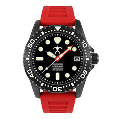 Hawaiian Lifeguard Association Men's Watch - Date Rotating Bezel Black Case | HLA 5412