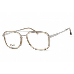 Hugo Boss Men's Eyeglasses - Aviator Ruthenium/Brown Metal Frame | BOSS 1255 0WIJ 00