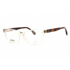 Hugo Boss Men's Eyeglasses - Beige Havana Frame Clear Demo Lens | BOSS 1518 0XNZ 00