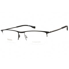 Hugo Boss Men's Eyeglasses - Black Rectangular Stainless Steel Frame | 0940 02P6 00