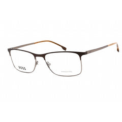Hugo Boss Men's Eyeglasses - Brown Ruthenium Rectangular Frame | BOSS 1186 01OT 00