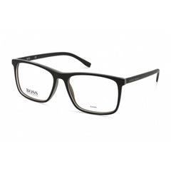 Hugo Boss Men's Eyeglasses - Clear Demo Lens Black Rectangular Frame | 0764 0QHI 00