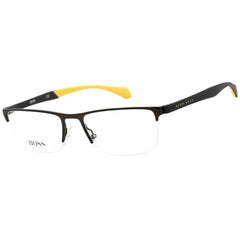 Hugo Boss Men's Eyeglasses - Clear Demo Lens Ruthenium Black Frame | BOSS 1080 0SVK 00