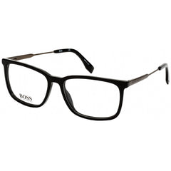 Hugo Boss Men's Eyeglasses - Clear Lens Black Acetate Square Frame | 0995 0807 00