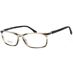 Hugo Boss Men's Eyeglasses - Clear Lens Gray Bksptd Rectangular Frame | 0963 0ACI 00
