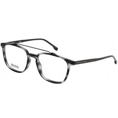 Hugo Boss Men's Eyeglasses - Clear Lens Grey Horn Acetate Frame | Boss 1049 02W8 00