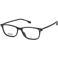 Hugo Boss Men's Eyeglasses - Full Rim Black Rectangular Acetate Frame | 1012 0807 00
