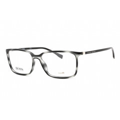 Hugo Boss Men's Eyeglasses - Full Rim Grey Horn Optyl Rectangular | 0679/N 02W8 00