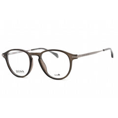 Hugo Boss Men's Eyeglasses - Full Rim Grey Plastic Round Frame | Boss 1093 0KB7 00