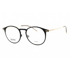 Hugo Boss Men's Eyeglasses - Full Rim Matte Black Metal Oval Frame | BOSS 1252 0003 00