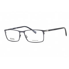Hugo Boss Men's Eyeglasses - Full Rim Matte Blue Metal Rectangular | 1006 0FLL 00