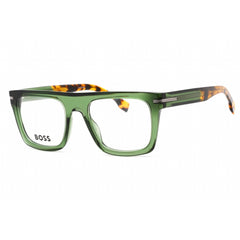 Hugo Boss Men's Eyeglasses - Green Havana Rectangular Shape Frame | BOSS 1597 0XGW 00