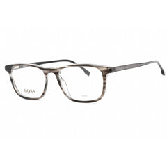 Hugo Boss Men's Eyeglasses - Grey Horn Rectangular Shape Frame | BOSS 1050/IT 02W8 00