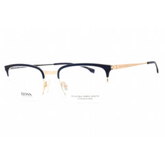 Hugo Boss Men's Eyeglasses - Half Rim Blue Gold Stainless Steel | BOSS 1244 0NUC 00