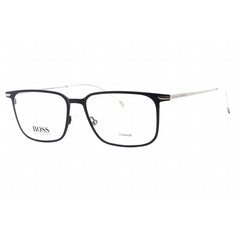 Hugo Boss Men's Eyeglasses - Matte Black Plastic Rectangular Frame | BOSS 1253 0FLL 00
