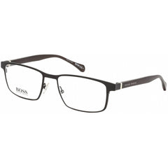 Hugo Boss Men's Eyeglasses - Matte Black Rectangular Frame Clear Lens | Boss 1119 003
