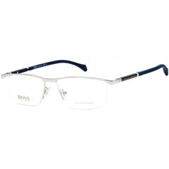 Hugo Boss Men's Eyeglasses - Palladium/Black/Blue Steel Frame | BOSS 1104/F 0010 00